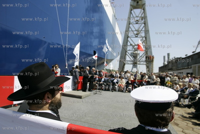 Stoczni Gdynia, ceremonia chrztu samochodowca Ro-Ro...