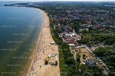 Gdańsk, Brzeźno, plaża, ścieżki rowerowe.22.07.2017...