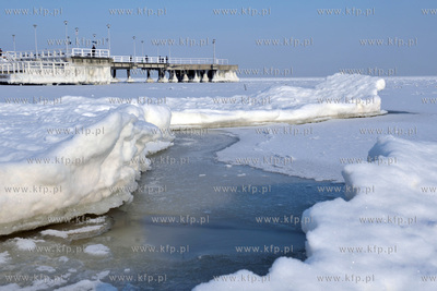 Niska temperatura spowodowala zamarzniecie Zatoki Gdanskiej....