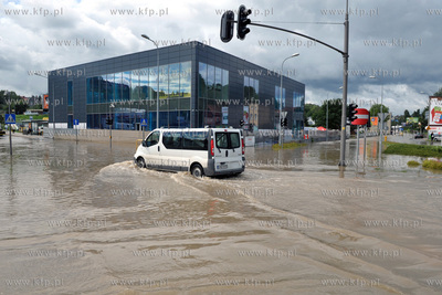 Zalany Gdańsk Siedlce  po intensywnych opadach deszczu....