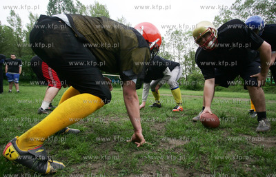 Trening druzyny futbolu amerykanskiego Pomorze SeaHawks....