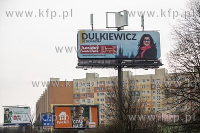 Gdańsk Zaspa. Billboard wyborczy kandydatki na prezydenta...
