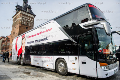 Gdansk. Targ Weglowy. Konferencja Prezydenta Bronislawa...
