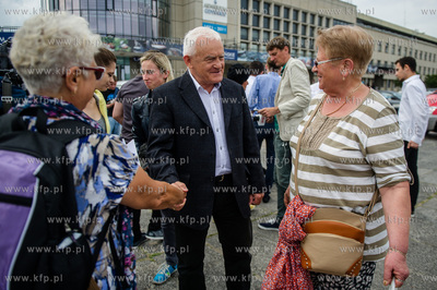 Gdynia. Skwer Kosciuszki. Lato z SLD. Leszek Miller...