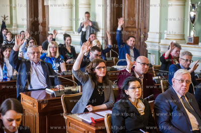 Gdansk. Nowy Ratusz. XXIII Sesja Rady Miasta Gdanska....