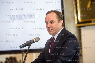 Gdańsk. Ratusz Głownego Miasta. Sala Wety. Konferencja...