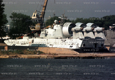 Poduszkowiec rosyjskiej marynarki wojennej w Baltijsku...