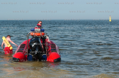 Sopot. Plaza w rejonie Al Mamuszki. WOPR i Straz Pozarna...