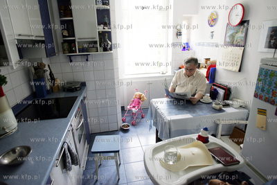 Lech Kaczynski w swoim mieszkaniu w Sopocie. 25.05.2005...