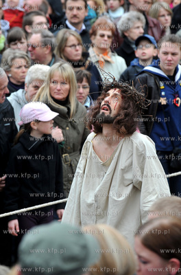 Wejherowo. Droga Krzyzowa. Inscenizacja Meki Panskiej...
