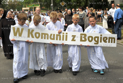 Procesja Bozego Ciala w parafii Najswietszej Maryi...