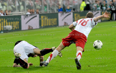 Gdansk. Stadion pilkarski PGE Arena. Mecz towarzyski...