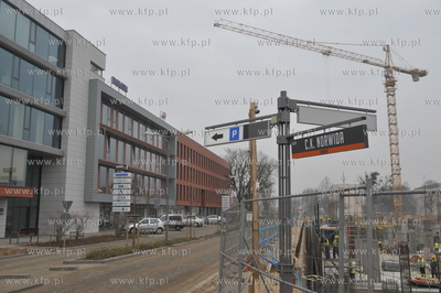 Gdansk Wrzeszcz. Budowa przez firme Hossa osiedla Garnizon....