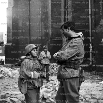 Na planie filmu "Kolumbowie" w rezyserii Janusza Morgensterna....