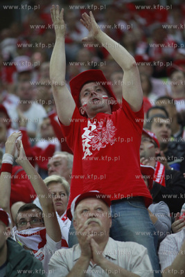 Gdansk. Stadion pilkarski PGE Arena. Mecz towarzyski...
