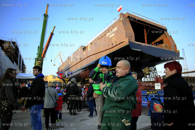 Gdansk. Remontowa Shipbuilding. Uroczyste wodowanie...