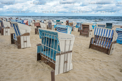 Niemcy. Kosze plażowe w Uckeritzer. 26.08.2021 fot....