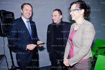 Gdansk. Centrum prasowe AmberExpo. Uroczystosc  przekazania...