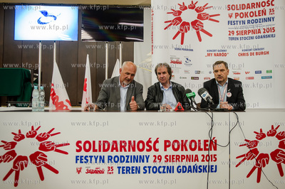 Gdansk. Historyczna sala BHP. Konferencja prasowa poprzedzajaca...