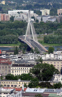 Warszawa z tarasu widokowego na 30 pietrze Palacu Kultury...