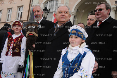 Wizyta prezydenta Lecha Kaczynskiego w Wejherowie....