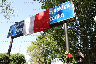 Sopot. Odsloniecie tablicy pamiatkowej honorujacej...