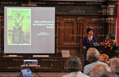 Dwor Artusa w Gdansku. Obchody urodzin Jej Krolewskiej...