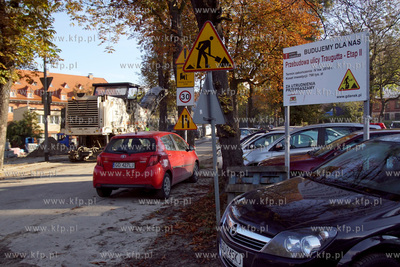 Gdańsk. II etap remontu ul. Tragutta. 14.10.2016 fot....