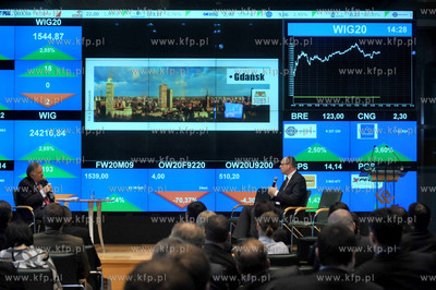 Warszawa. Siedziba Gieldy Papierow Wartosciowych. Prezentacja...