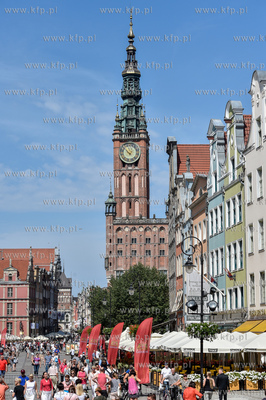 Gdańsk. Ratusz Głownego Miasta i Długi Targ. 7.07.2018...
