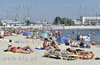 Plaża Gdynia - Środmieście. Pomomo występowania...