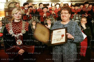 Uroczysta sesja Rady Miasta Gdanska. Honorowe Obywatelstwa...