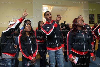 Wizyta lekkoatletow amerykanskich w Zespole Szkol Sportowych...