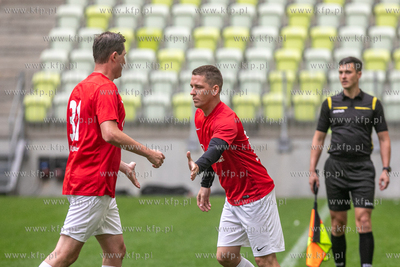 Stadion Gdańsk. Mecz towarzyski drużyn piłkarskich...