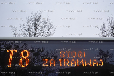 Linia T8 - zastepcza linia autobusowa na Stogi związana...