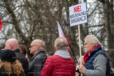 Protest Nie dla nielegalnej imigracji zorganizowany...