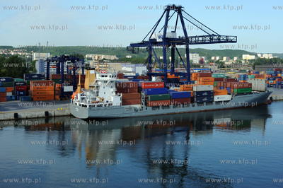 Port w Gdyni. Widok z promu Stena Baltica. n/z Gdynia...