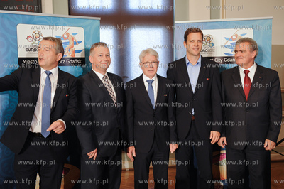 Gdansk. Sala Rady Miasta. Konferencja prasowa Niemieckiej...