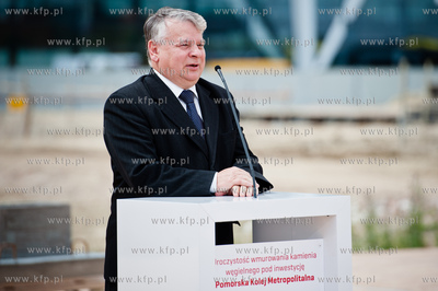 Gdansk. Rebiechowo. Uroczystosc wmurowania kamienia...