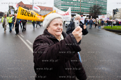 Gdansk. Manifestacja niezadowolonia, zorganizowana...