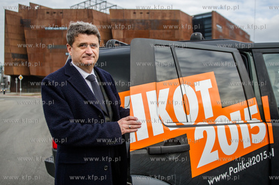 Gdansk. Plac Solidarnosci. Konferencja Janusza Palikota,...