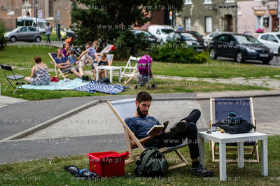 Gdansk. Wielki piknik na placu Swietopelka, zorganizowany...