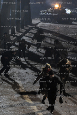 Plan zdjeciowy filmu o masakrze robotnikow na Wybrzezu...