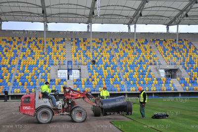 Dzien Otwarty na budowanym stadionie pilkarskim przy...