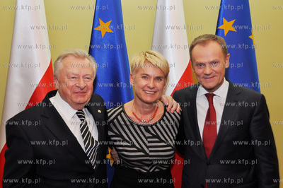 Wizyta Donalda Tuska w GKB na zdjeciu z Janem Zarebskim...