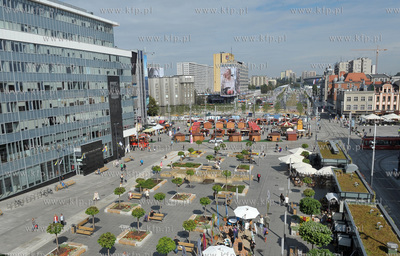 Katowice. Rynek - Plac Kwiatowy i Aleja Korfantego....