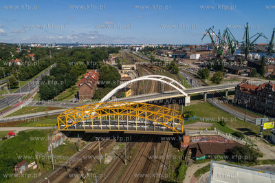 Gdańsk, wiadukt na ul. Jerzego Popiełuszki.22.07.2017...