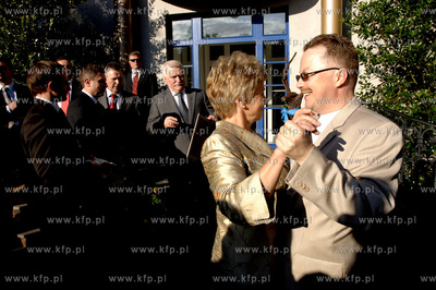 Gdansk, ul. Polanki - uroczystosc imienin Lecha i Danuty...