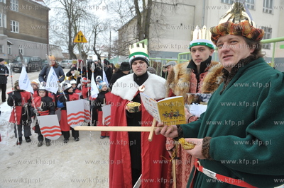 Orszak Trzech Kroli z okazji ich swieta. Pochod Trzech...