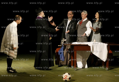 Gdansk. Teatr Wybrzeze. Proba sztuki Radoslawa Paczocha...